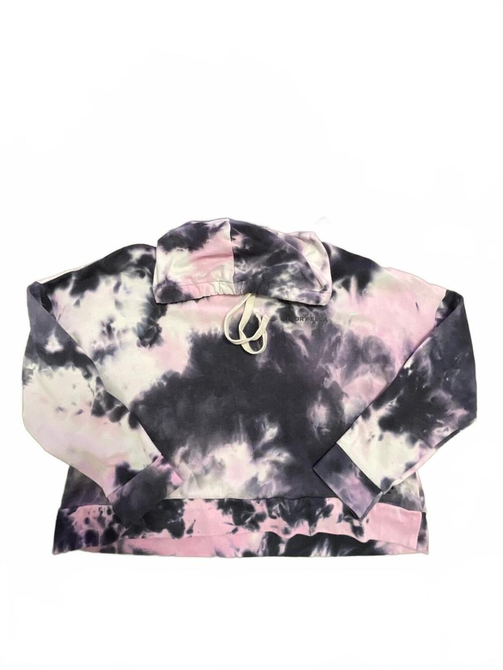 Ivory Ella Pink And Gray Tie Dye Hoodie